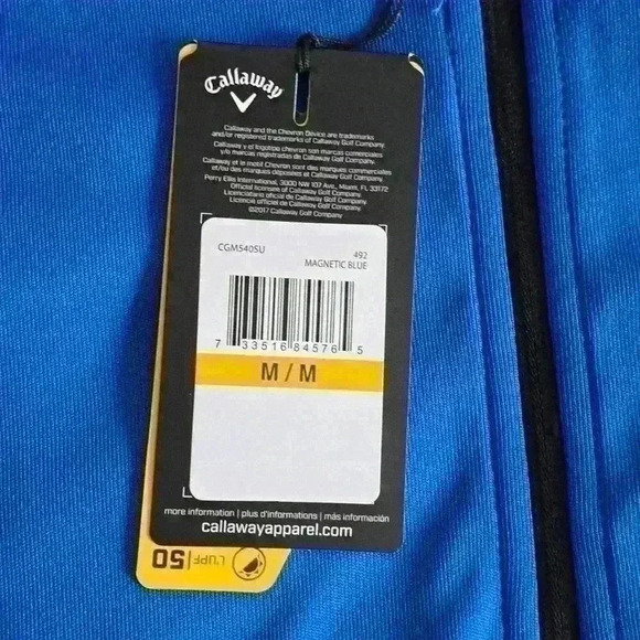 Callaway Golf 1/4 Zip Water Repellent Pullover - Size: M - Picture 6 of 9